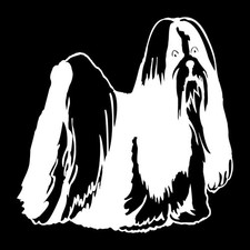Shih Tzu Dog Det Decal Sticker White Die Cut Vinyl