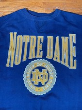 Vintage Notre Dame Navy Blue Galt Sand Sweatshirt XL USA Distressed College