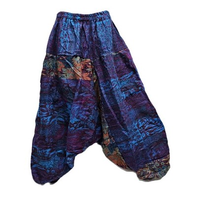 Winter Boho Acryl Haremshose Hose tiefer Schritt Taschen One Size 12 14 16 18