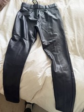 M&S Leather Look Trousers Size 12L BNWT