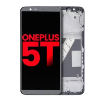 OLED Assembly With Frame For OnePlus 5T (Aftermarket Plus) (Black)