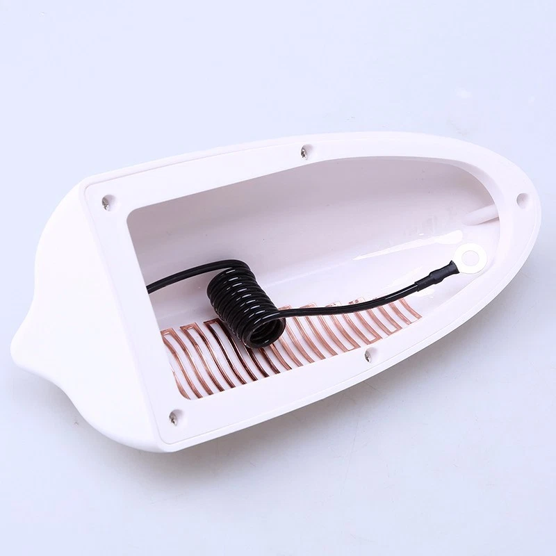1 Pcs White Big Shark Fin Antenna FM Signal Amplifier Car Roof Decoration Decal - Image 4 of 4