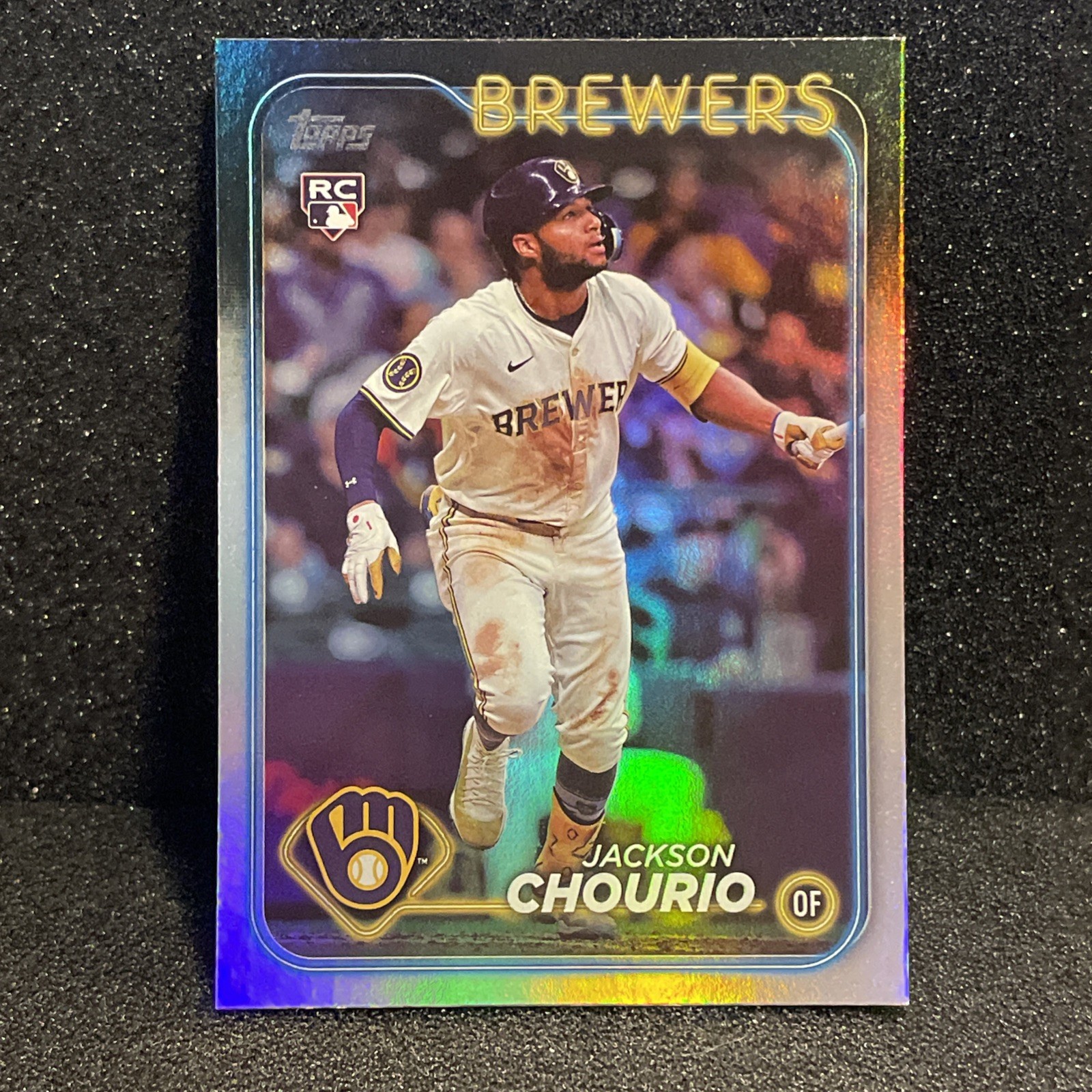 2024 Topps Update Series - Jackson Chourio #US240 Rainbow Foil (RC)