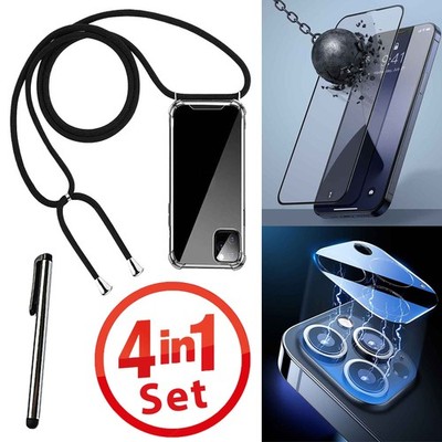 Handykette mit Panzerfolie Kamera Schutz Case Kordel Handy Hülle Band Cover Seil
