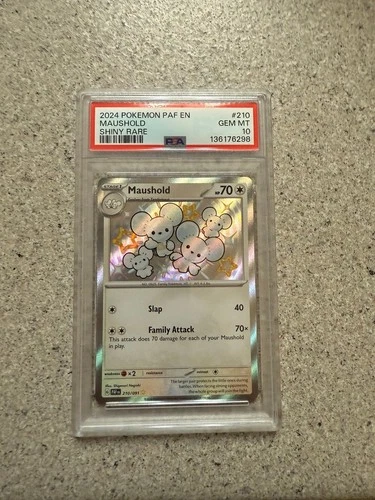 PSA 10 GEM MINT Maushold - 210/091 SV: Paldean Fates Holo. NEW CERT 12/25