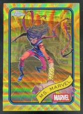 2025 Topps Chrome Marvel Gold Wave Refractor #130 Ms. Marvel /50