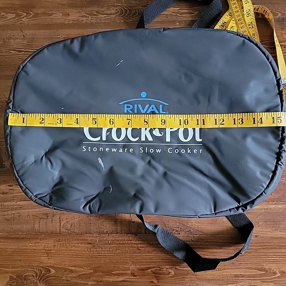 Estuche de bolsa de viaje con aislamiento Rival Crock Pot para olla de cocción lenta ovalada grande NEGRO Foto 4 de 4