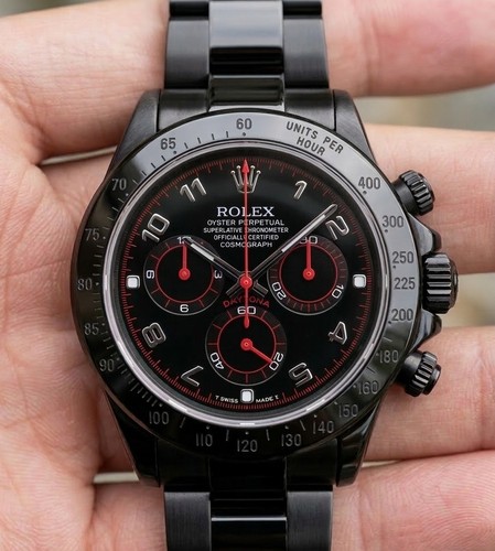 Rolex Daytona 116523 Black Dial Black  PVD/DLC  with Bracelet