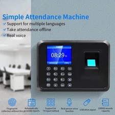 Biometric Fingerprint Employee Time Attendance Smart Time Clock Recorder Device