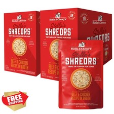 Stella Chewys Beef Chicken Shredrs Dog Food Pouches 24 Pack