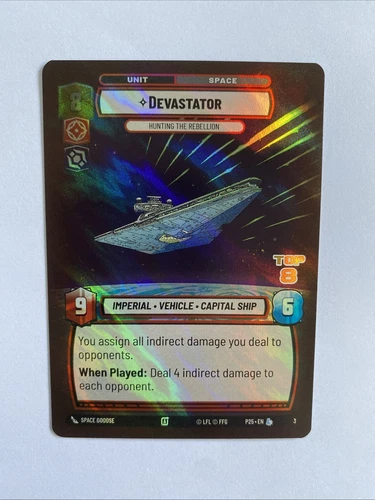 Star Wars Unlimited Jump To Lightspeed Devastator Store Showdown Top 8 Promo