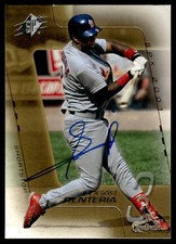 2001 SPx #53 Edgar Renteria Auto Signed IP St. Louis Cardinals