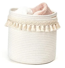  Macrame Decorative Cotton Rope Basket Boho Nursery Decor Small Cute 11"x11"