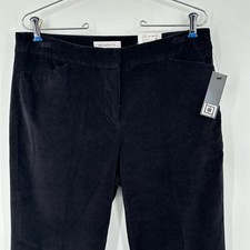 Liz Claiborne Black Deco Ankle Pants Womens Size 6 Stretch NWT Flat Front