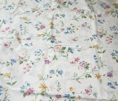 Vtg NEW JC Penney Full Size Fitted Sheet Early Spring Floral Shabby Chic Dacron