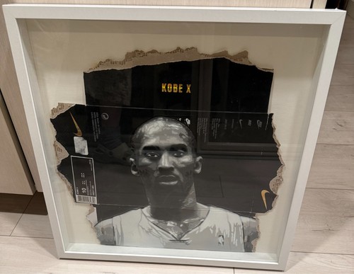 Framed Original Nike Kobe X "5 AM Flight Shoebox Flattened as Art