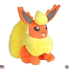 Adorable Pokémon Flareon Pyroli Plush Toy - 20 cm - Officially Licensed 2023