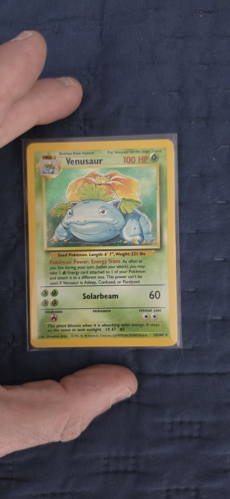 Venusaur 15/102 Unlimited Base Set 1999 " Near Mint"