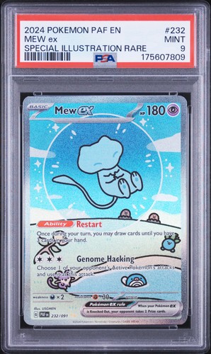 2024 POKEMON PAF EN-PALDEAN FATES SPECIAL ILLUSTRATION RARE #232 MEW EX PSA 9