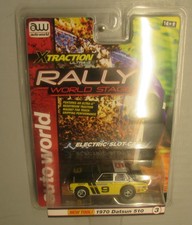 "NEW" AW X TRAC REL 3 SC393 RALLY YELLOW/BLK 9 1970 DATSUN 510