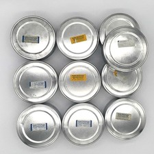 Lot of 9 Vintage Kodak Ektachrome Professional Film Metal Cans 5037 E-6 Photo