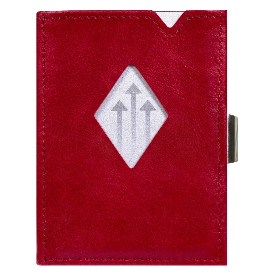 как выглядит Exentri RFID RICH RED Wallet Cards Holder Genuine Leather Design in Norway фото