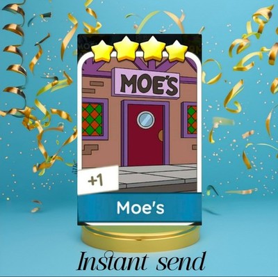 Moe's Monopoly Go 4 star Sticker ( Instant Send )