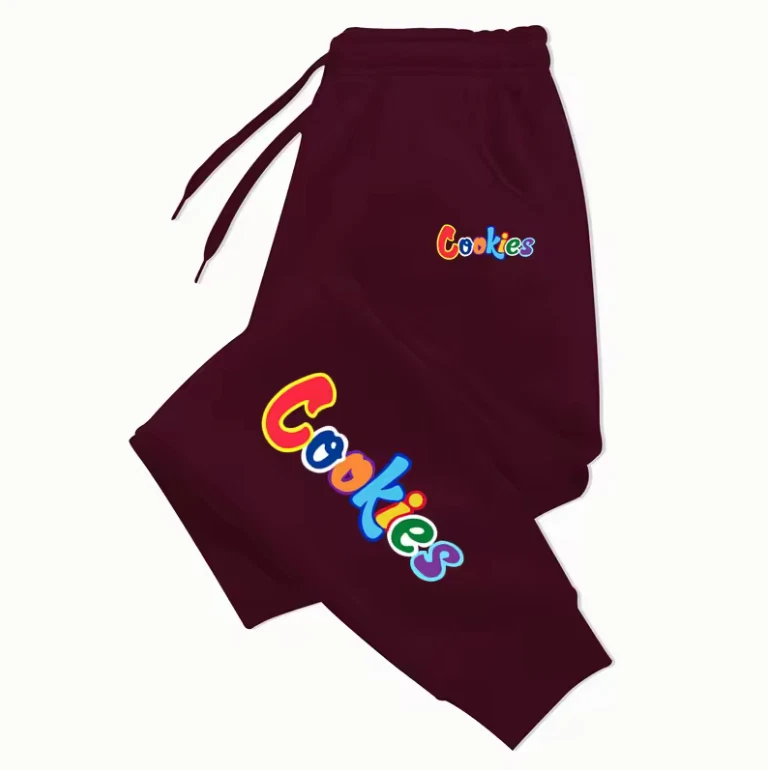 Casual Draw String Sweat Pants Joggers With Colorful Cookies Print - Image 4 of 4