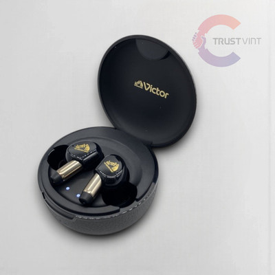 Victor Wood True Wireless Earphones HA-FW5000T-B Piano Black Premium HiFi Sound