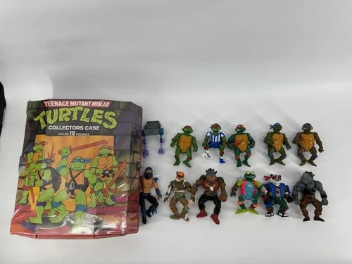 VTG 80s 90s Teenage Mutant Ninja Turtle Action Figures Case Retro Nostalgic TMNT