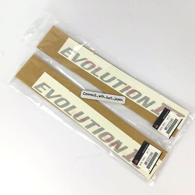 MITSUBISHI MR322395 LANCER EVO4 CN9A Decal EVOLUTION Silver Gray 2 Pcs F/Japan
