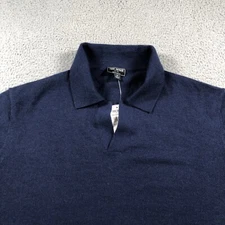 Todd Snyder Shirt Mens Small Navy Blue Lightweight Cashmere Sweater Polo
