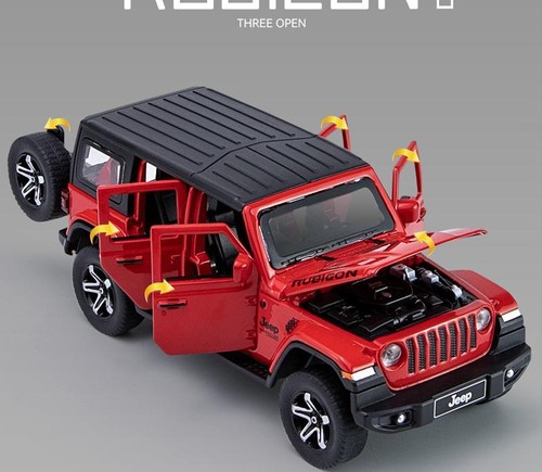 Modellino auto in lega di rubicone Jeep 1:32 pressofuso metallo fuoristrada auto - Foto 12 di 26