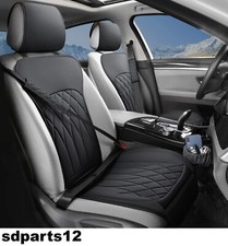 2 Coprisedili con Copri Cinture Neri Eco Pelle Per Opel Ford