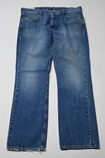 Hollister 36x32 Bootcut Light Wash Distressed Cotto Denim Mens Jeans