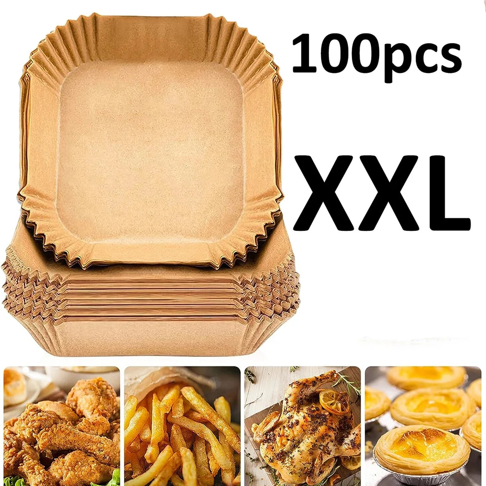 Air Fryer Disposable Paper Accessories Square Oil-proof Liner Non-Stick Mat Air Fryer Disposable Paper Accessories Square Oil-proof Liner Non-Stick Mat