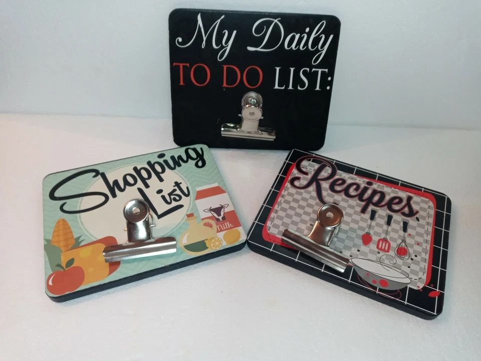 My Daily To Do List, Recipes, Shopping List Lot of 3 Pieces With Clips Preowned - Image 4 of 4