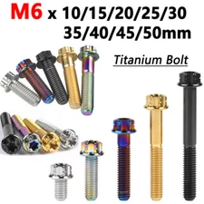 Titanium Bolt M6x10 15 20 25 30 35 40 45 50mm Small Flange Torx Head Gr5 Screw