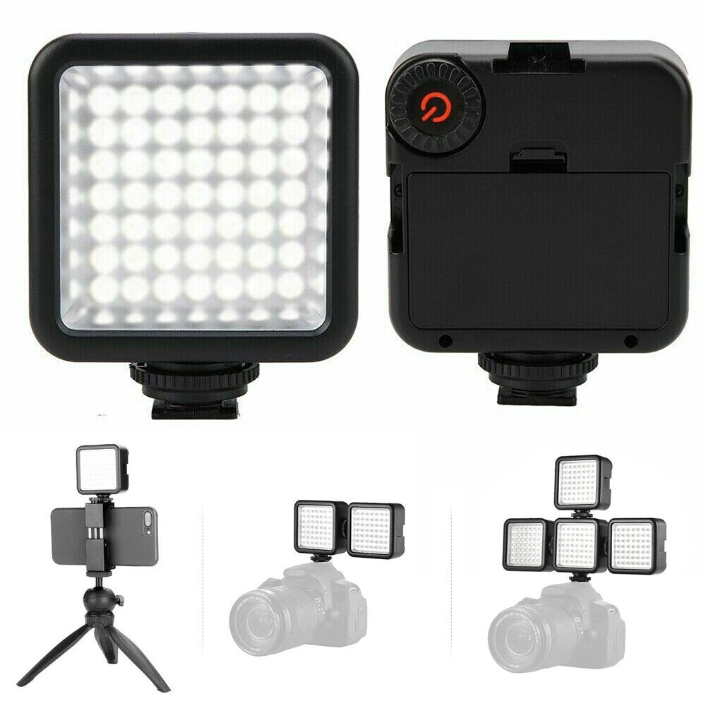 LED Video Light Vlog iPhone Camera Photography Fill Lamp Dimmable w/ Shoe...