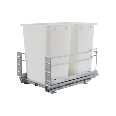 Rok Hardware Trash and Recycling Center With Dual Waste Bins, 2x 36 Quart
