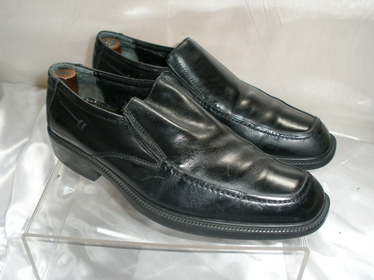 Robert Wayne Black leather shoes Robert Wayne Black Cross Embroidered Men main image 3