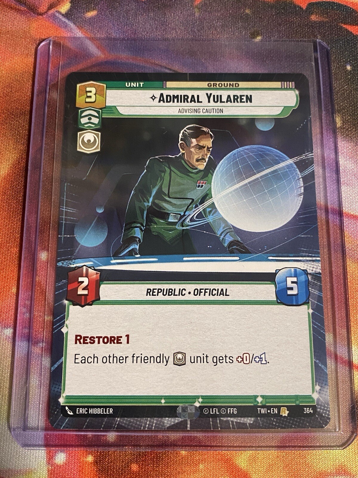 Admiral Yularen Hyperspace Star Wars Unlimited TWI Twilight of the Republic 364