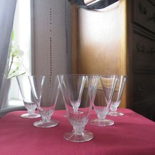 6 Bicchieri Acqua IN Cristallo lalique Modello Champigny Firmato H 12,7 CM