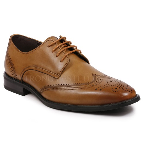 La Milano Men's Cognac Brown Wing Tip 