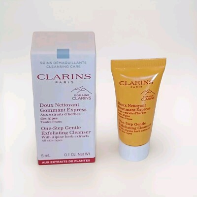 New Clarins Paris doux nettoyant gommant express Cleanser (5ml / 0.1 oz.) Mini