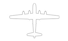 5" us military aircraft silhouette b-29 boenig silhouette white decal usa made