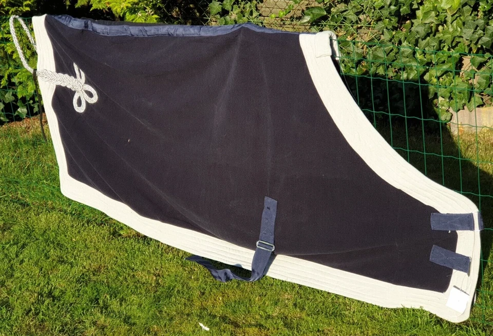 Fleecedecke Abschwitzdecke 135cm HKM dunkelblau NEU - Bild 3 von 4