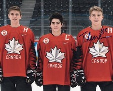 TRISTAN LUNEAU SIGNED TEAM CANADA  8X10 PHOTO ANAHEIM DUCKS EXACT PROOF 