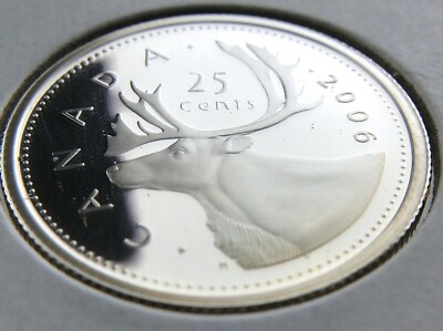 2006 Proof Canada 25 Cents Quarter Uncirculated Canadian Silver
