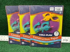 3 - Tru-Ray Construction Paper 10 Vibrant Colors 9" x 12" 50 Sheets
